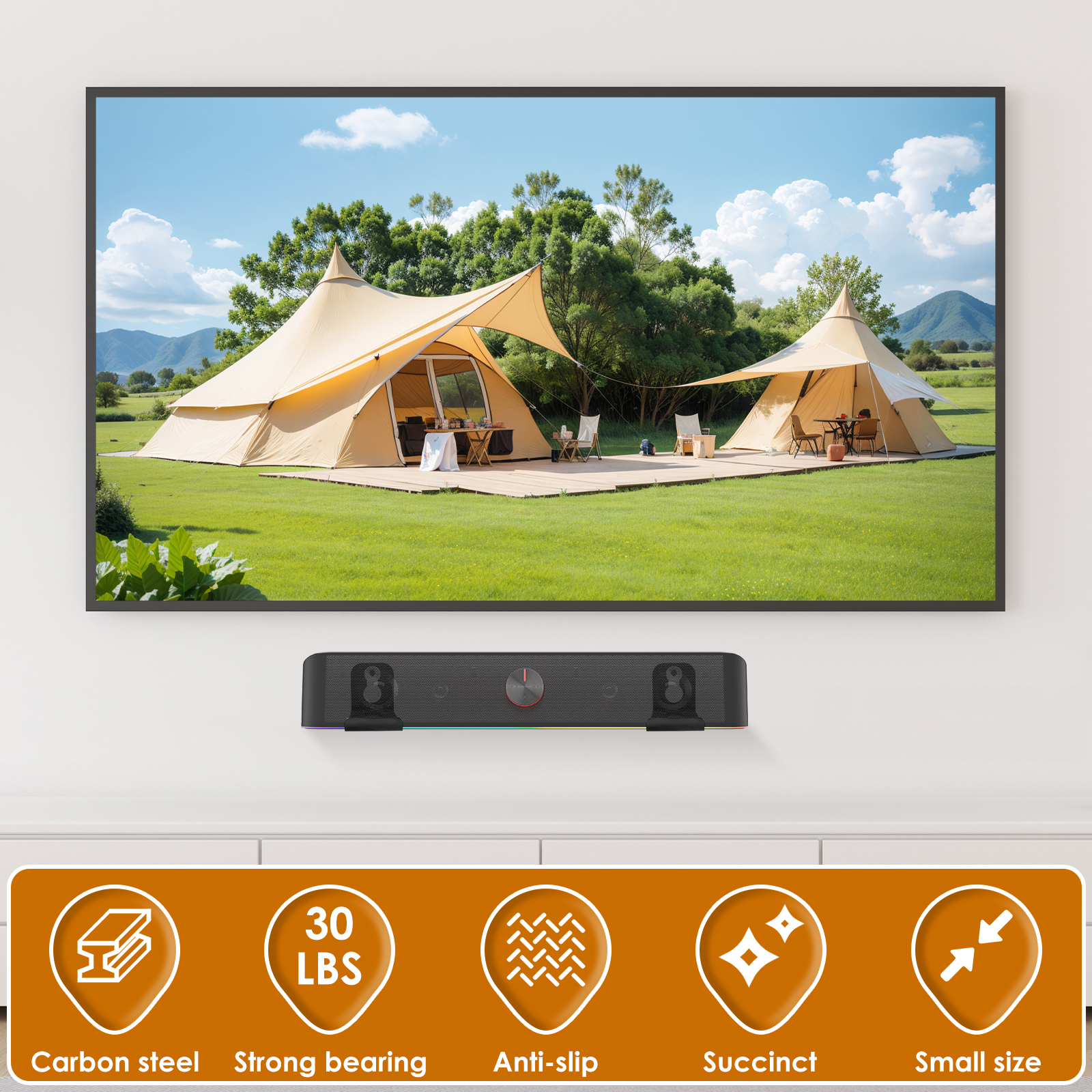 2Pcs Soundbar Speaker Stands W - Audio Music Live 评论和价格