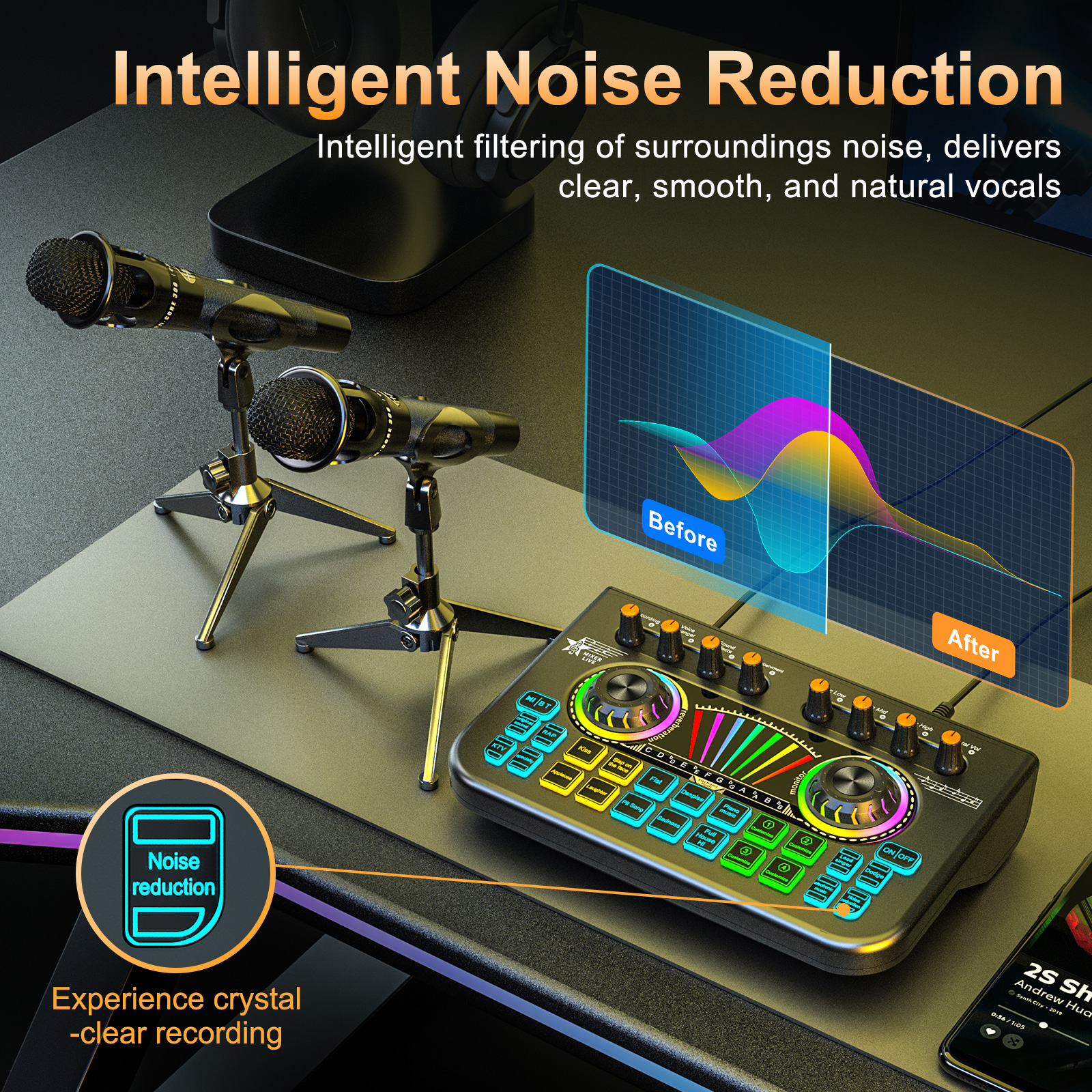 Tenlamp Sound Board for Pc/Pho - Audio Music Changer 评论和价格