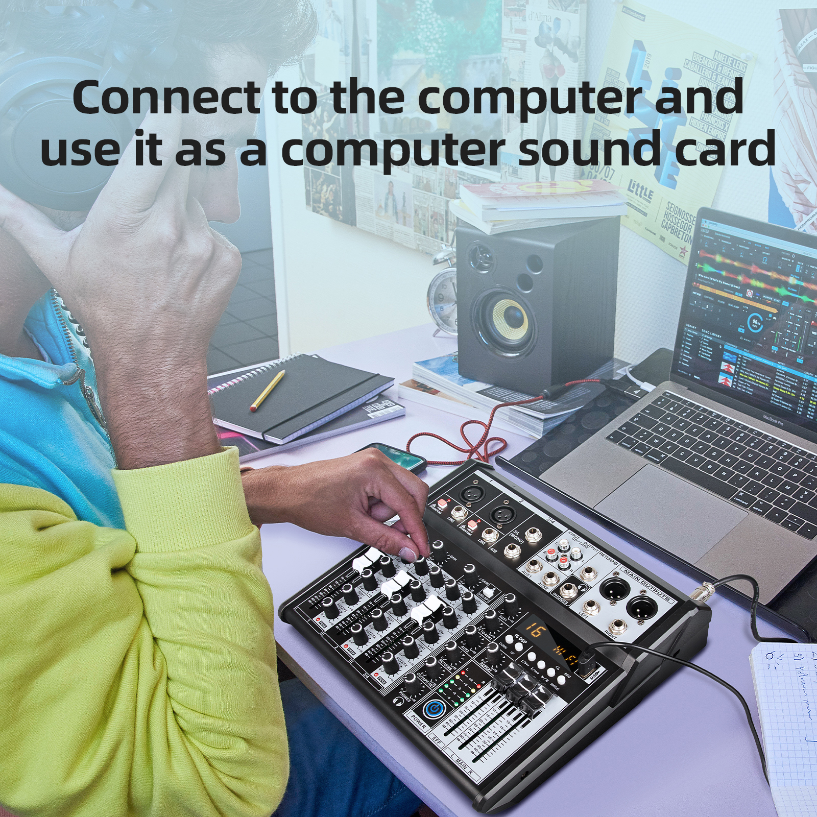 Digital 4-Channel Audio Mixer  - Audio Mixer 4 Channel 评论和价格