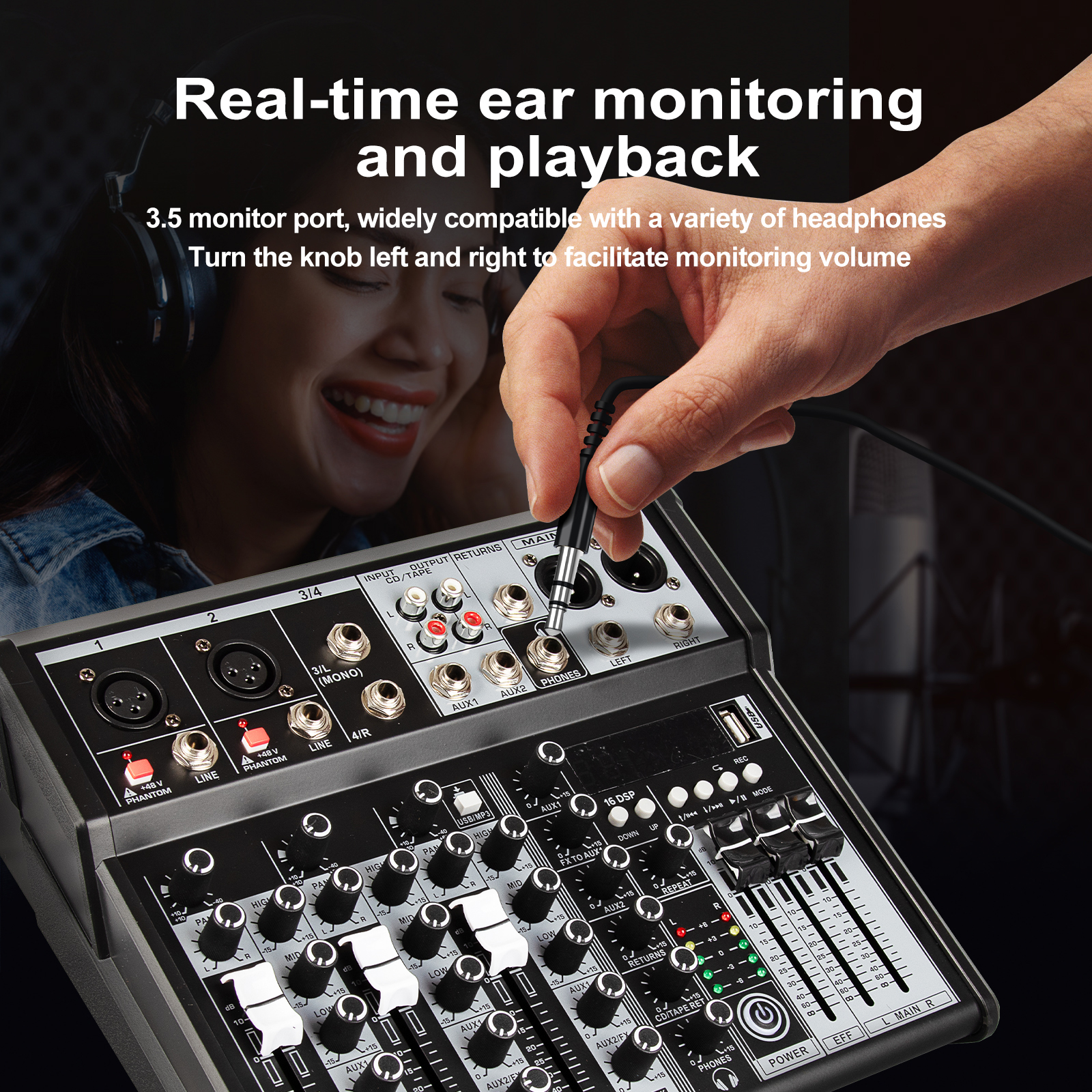 Digital 4-Channel Audio Mixer  - Audio Mixer 4 Channel 评论和价格
