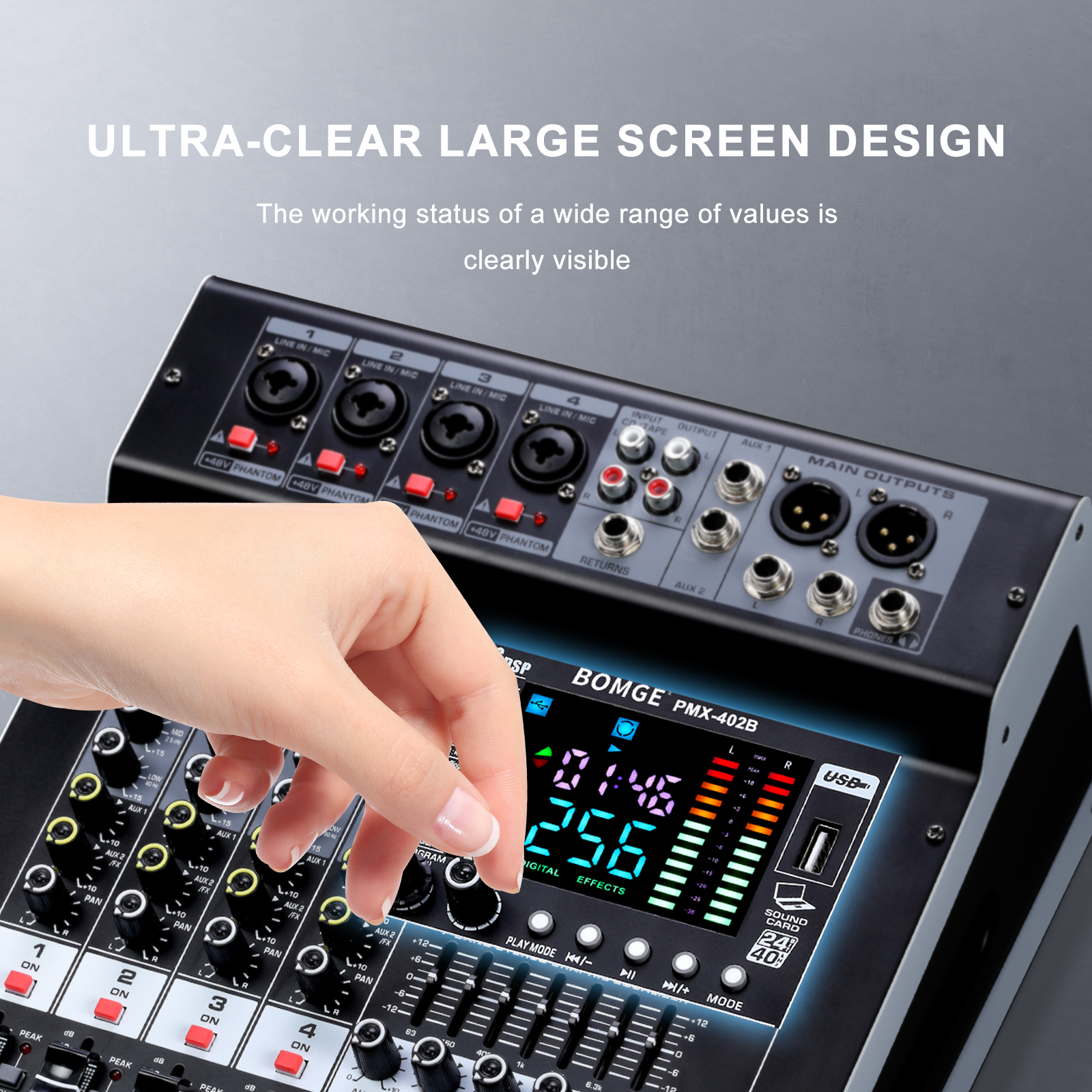 Professional Audio Mixer BOMGE - Audio Mixer 4 Channel 评论和价格