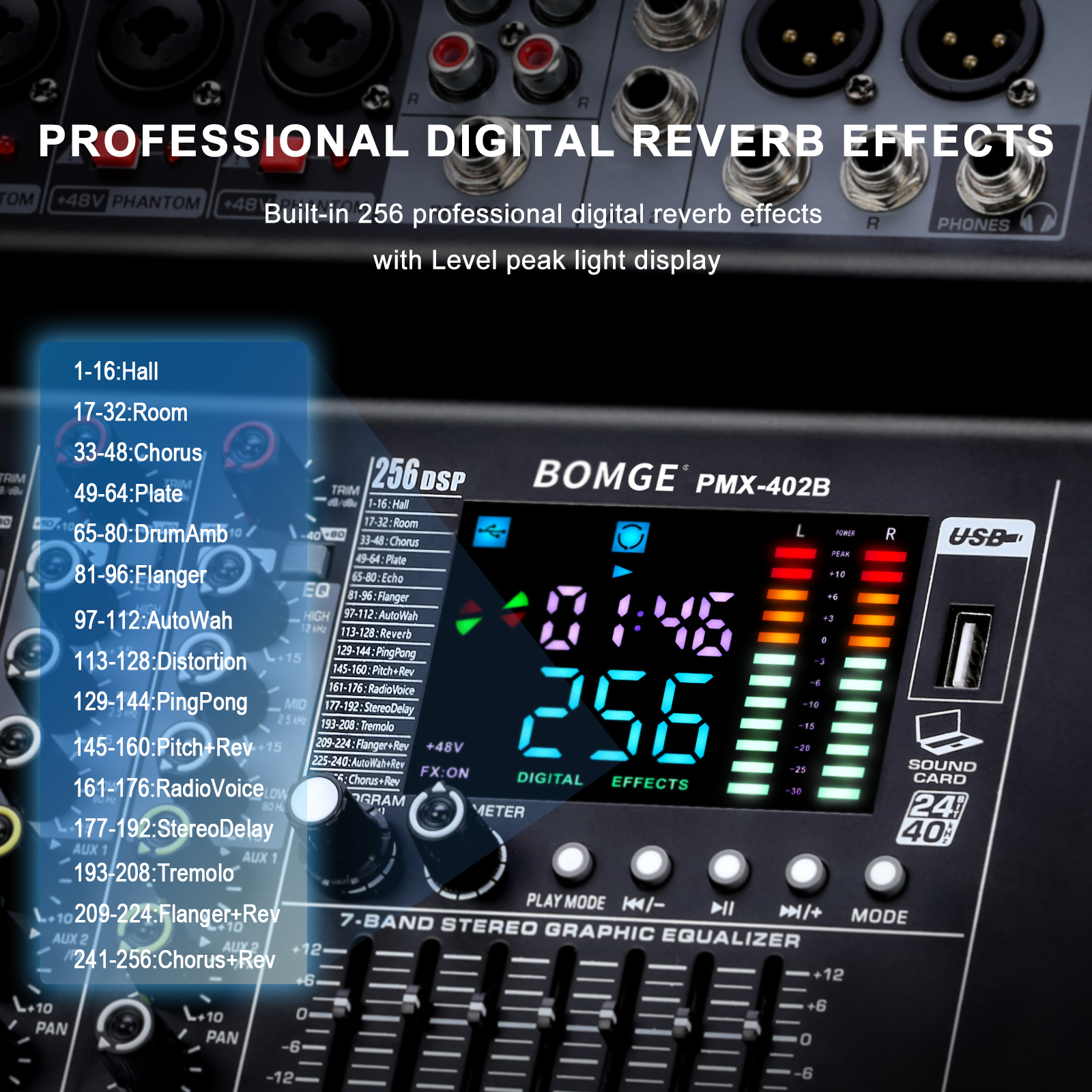 Professional Audio Mixer BOMGE - Audio Mixer 4 Channel 评论和价格