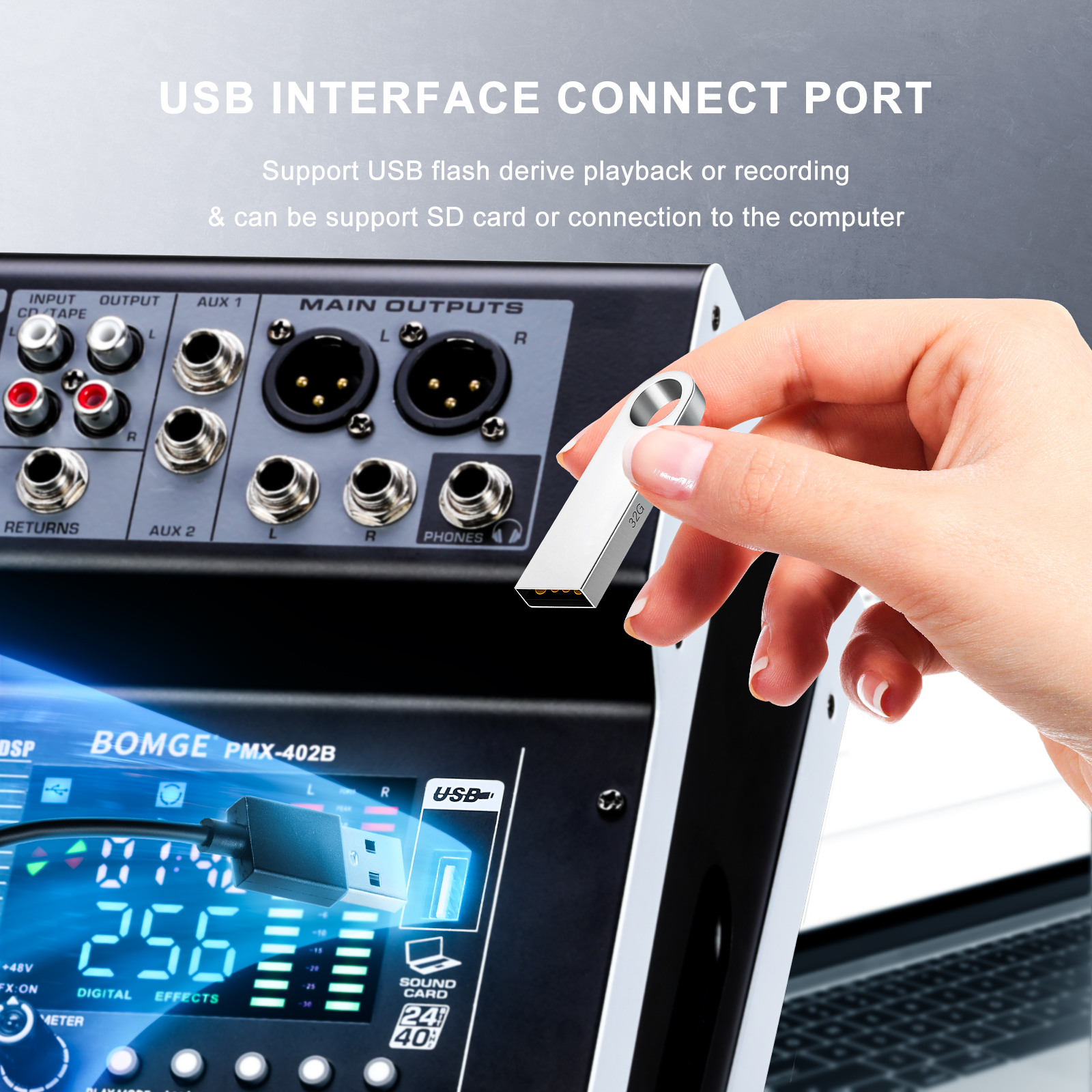 Professional Audio Mixer BOMGE - Audio Mixer 4 Channel 评论和价格