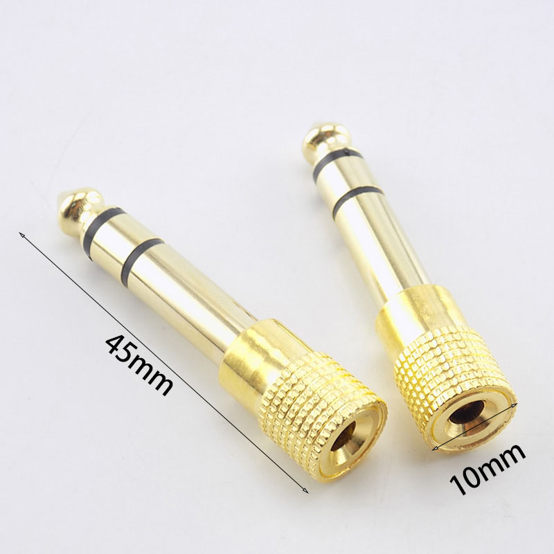 1/2pcs 6.5mm to 3.5mm Male to  - Audio Music Converter To Mp3 评论和价格