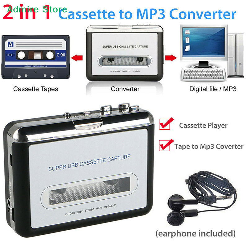[G]Portable USB Cassette Tape- - Audio Music Converter To Mp3 评论和价格
