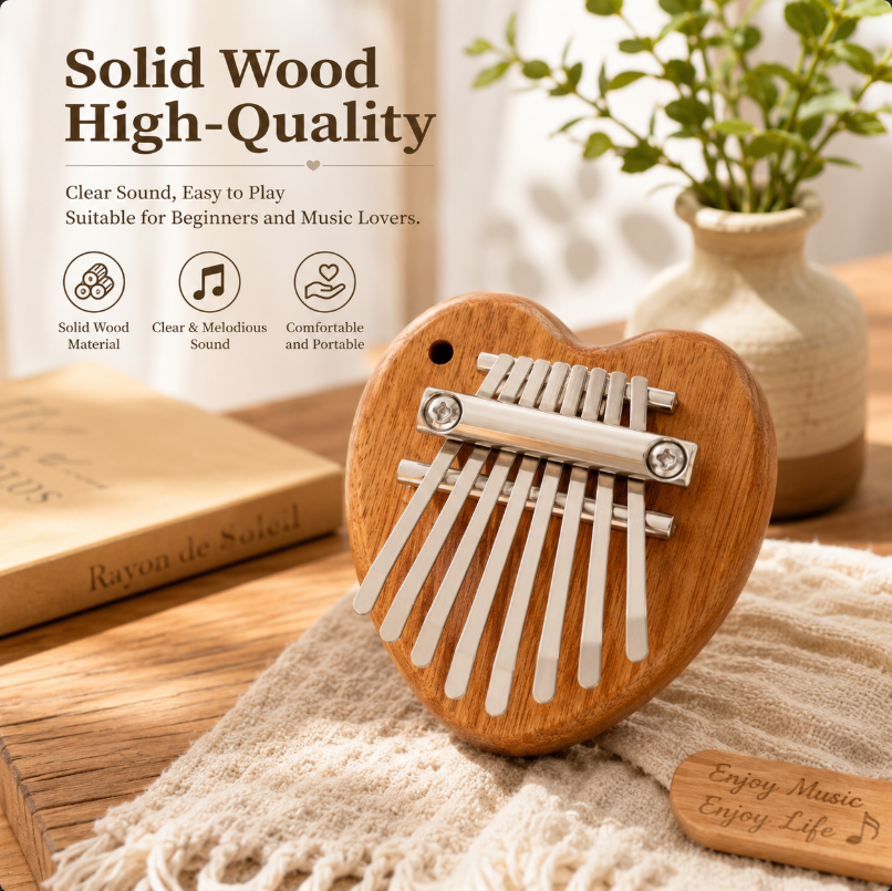 8 Keys Mini Kalimba Wooden Thu - Kalimba Thumb Piano 评论和价格