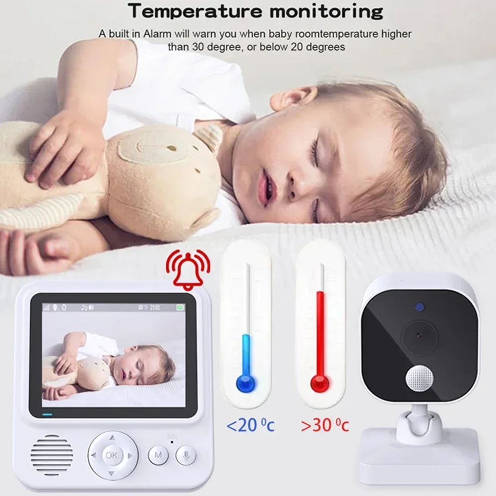 Wireless Baby Monitor 2.8'' LC - Audio Music To Video 评论和价格
