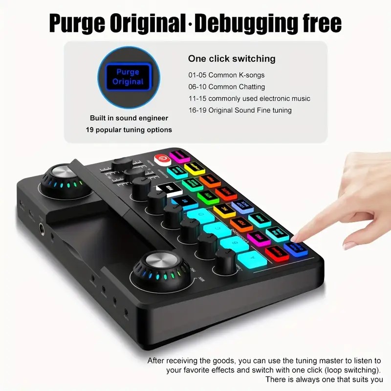 Audio Mixer, Live Sound Card W - Audio Music Changer 评论和价格