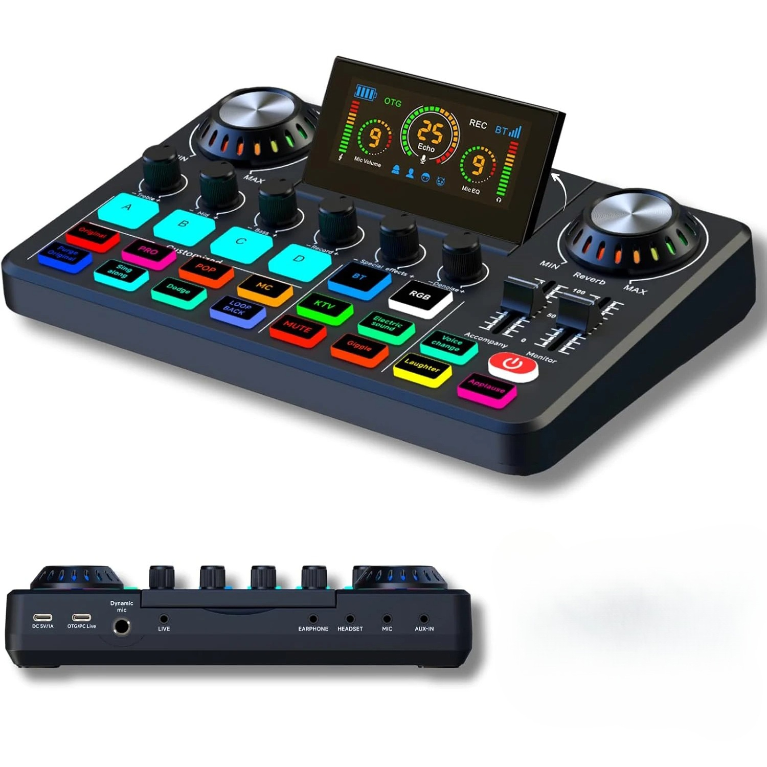 Audio Mixer, Live Sound Card W - Audio Music Changer 评论和价格