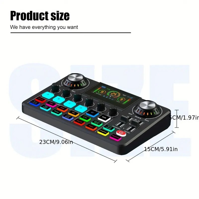 Audio Mixer, Live Sound Card W - Audio Music Changer 评论和价格