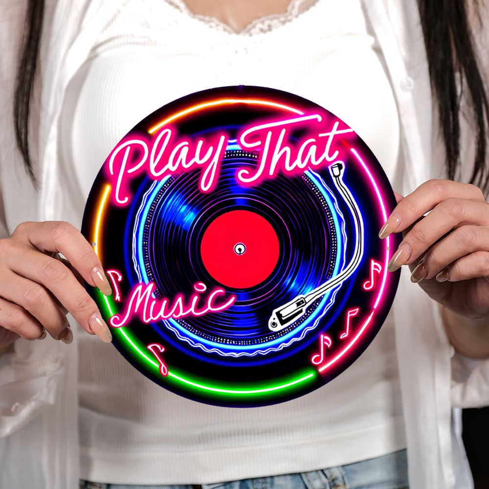 2D Flat, 1pc Retro Vinyl Recor - Audio Music Recording 评论和价格