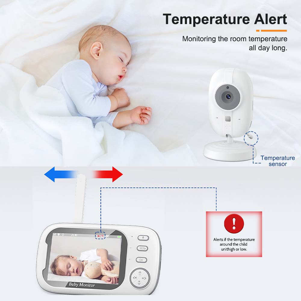 3.5'' Video Baby Monitor 2.4G  - Audio Music To Video 评论和价格